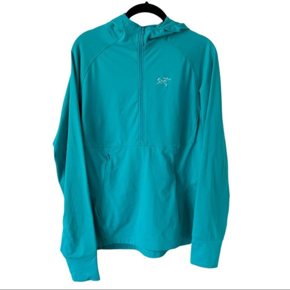 Arcteryx Zoa Hoody Teal Climbing Hiking Fleece Sweater Womens Large